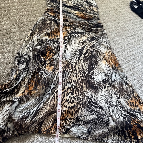 Mary L Couture Halter Dress Animal Print High-lo Size 6 - Picture 7 of 9